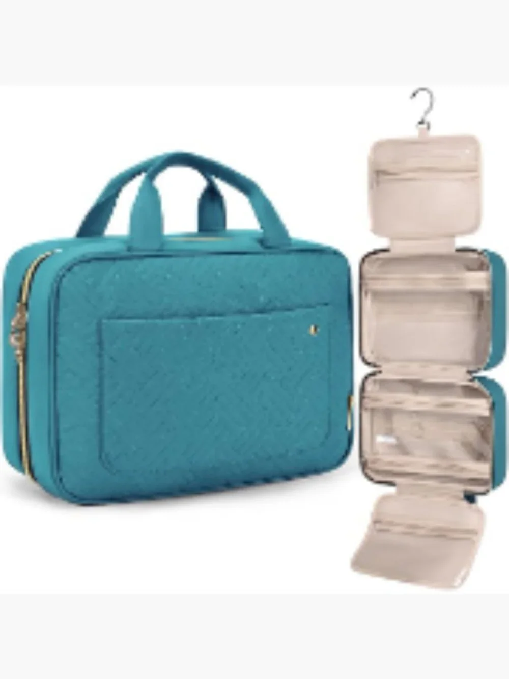 BAGSMART Toiletry Bag Travel with Hanging Hook, Water-Resistant, Polyester,